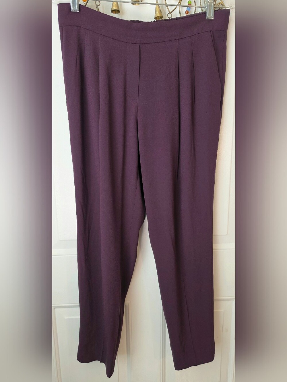 Aritzia Babaton Conan Cropped Pant Womens 4 Eggplant Straight Leg Mid Rise Class